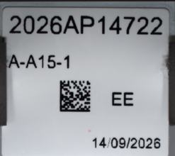 2026AP14722A15-1 label